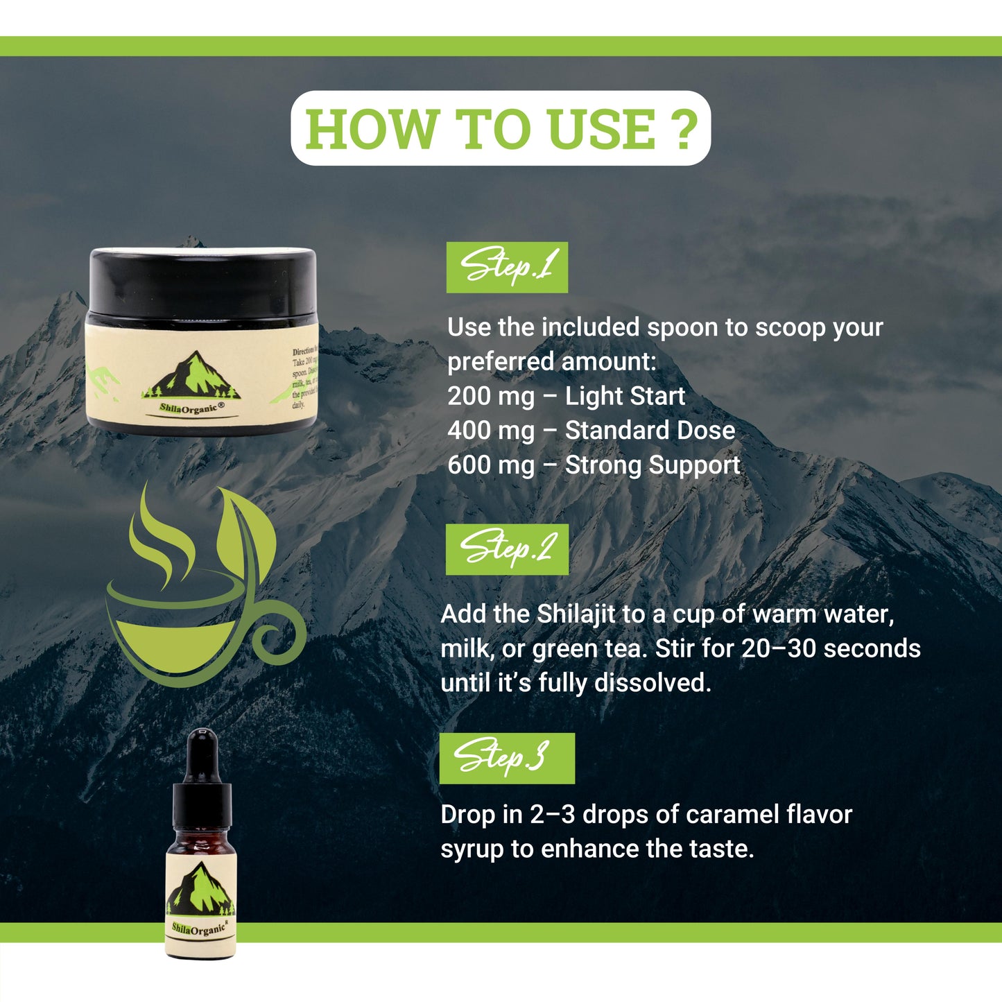 ShilaOrganic Pure Himalayan Shilajit – 100% Pure Resin | 40g Shilajit with Caramel Flavor