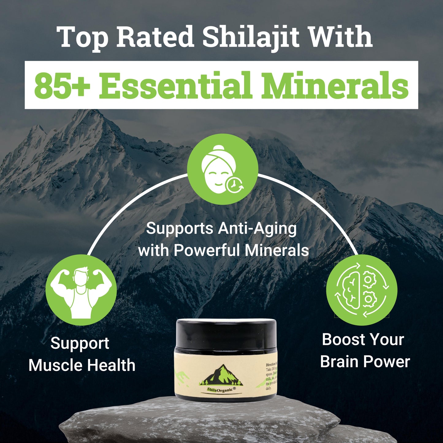 ShilaOrganic Pure Himalayan Shilajit – 100% Pure Resin | 40g Shilajit with Caramel Flavor